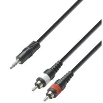 Cable de 3.5mm estereo a 2 RCA de 1 metro Adam Hall Reforzado