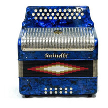 Acordeon Botones Sol Azul Parrilla Metal 3012 Farinelli