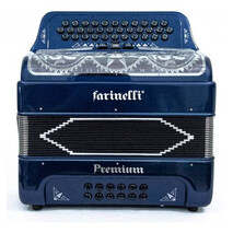 Acordeon Diatonico Fa Azul 3 Regs Farinelli Premium