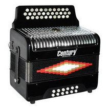 Acordeon Botones Fa Negro 3412 3 Regs Century