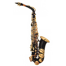 Saxofon Alto Eb Negro Pabellon-Llaves Doradas Century