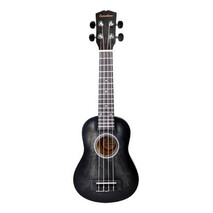 Ukulele Soprano Negro Sombreado C/Funda Copacabana