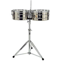 Timbales LP 14"/15" Cromado con Atril Soporte para cencerro LP257S