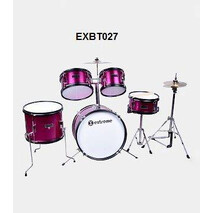 Bateria Junior Rosa 5 Pzas Aro Negro Extreme