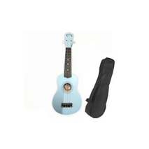 UKULELE SOPRANO AZUL CLARO CON FUNDA COPACABANA  CPUK041