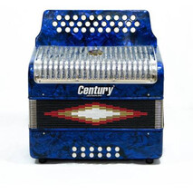 ACORDEON BOTONES SOL AZUL PARRILLA METAL 3012 CENTURY