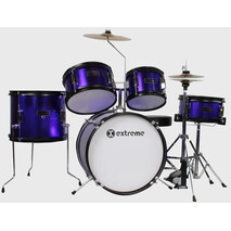 BATERIA JUNIOR MORADA 5 PZAS ARO NEGRO EXTREME