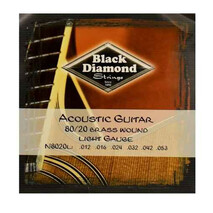 JUEGO DE CUERDAS PARA GUITARRA ACUS-TEX .12/.53 BRONCE BLACK DIAMOND