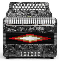 ACORDEON BOTONES SOL GRIS PARRILLA METAL 3012 FARINELLI