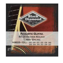 JUEGO DE CUERDAS PARA GUITARRA 12 CUERDAS .10/.49 BRONCE BLACK DIAMOND