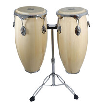 Congas LM Drums 11 3/4"y 12 1/2 Natural y Atril