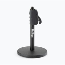 Stand para micrófono de mesa base de 16 cm diámetro, ajuste rápido con clutch.