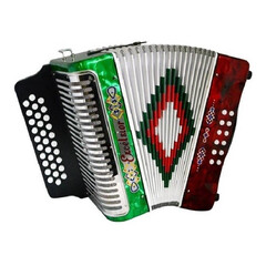 Acordeon Diatonico Excelsior, Tricolor Con Estuche