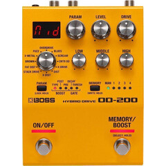 Pedal Boss OverDrive con distorsión OD-200 (12 modos)