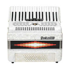 Acordeon Teclas Blanco 3460 5 Registros Farinelli