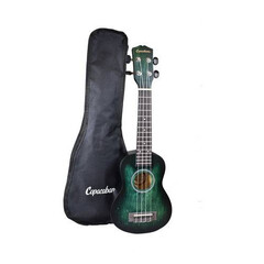 Ukulele Soprano Verde Sombreado C/Funda Copacabana