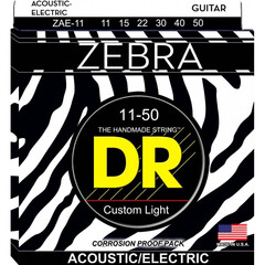 Juego De Cuerdas para Guitarra Acust-Elect Cstm Ligt 11/50 Zebra Dr