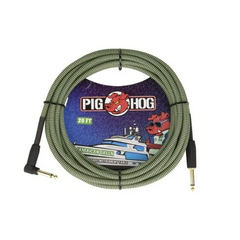 CABLE PARA INSTRUMENTO JAMAICAN GREEN 6.10mt 1/4-1/4 ANG RECTO PIG HOG