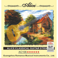 Juego de Cuerdas Para Guitarra Acustica Nylon alta Tension Alice