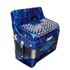 ACORDEON DE BOTONES 3412 AZUL EN TONO SOL  3 REGISTROS CENTURY