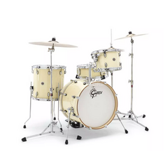 BATERIA GRETSCH S/STANDS CT. CLUB JAZZ  CHOCOLATE BLANCO SATINADO, Color: Blanco Perla