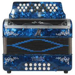 ACORDEON MORETTI BOT. MOD. TURIN GCF AZUL, Color: Azul