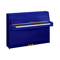 Piano Vertical Yamaha JU109 Azul de 109 centimetros, Color: Azul