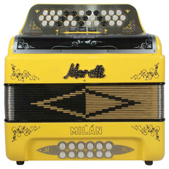 ACORDEON MORETTI BOT. MILAN 3-REG FBBEB AMARILLO, Color: Amarillo