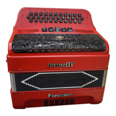 Acordeon Botones FA Rojo Mate 5 REGS FARINELLI PREMIUM