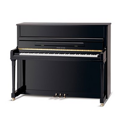 PIANO VERTICAL 121S NEGRO CON BANCA ROSENTHAL