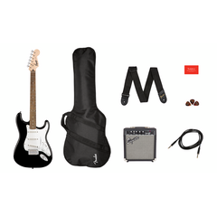 Paquete Guitarra Eléctrica Fender Squier Stratocaster Negro