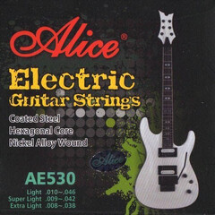 Juego De Cuerdas Para Guitarra Electrica Alice Light Ac 010.046