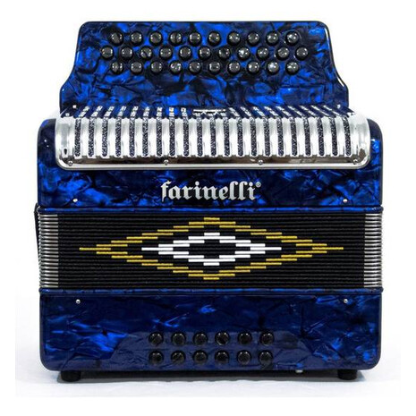 Acordeon Botones Sol Azul 3012 Farinelli Premium