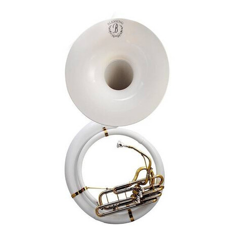 Tuba Sousafon De Fibra Blanco 26" High Grade Silvertone