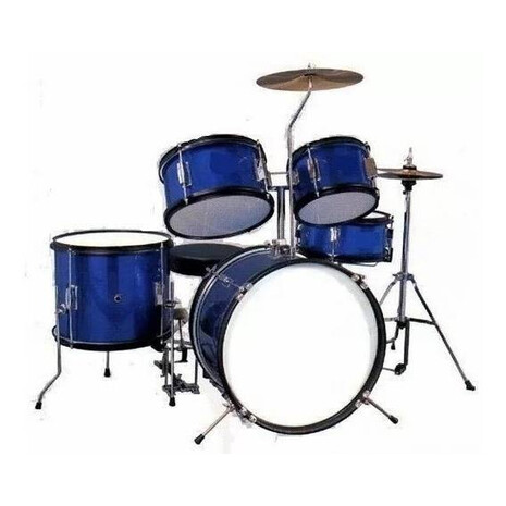 Bateria Junior infantil Azul 5 Pzas Aro Negro Century