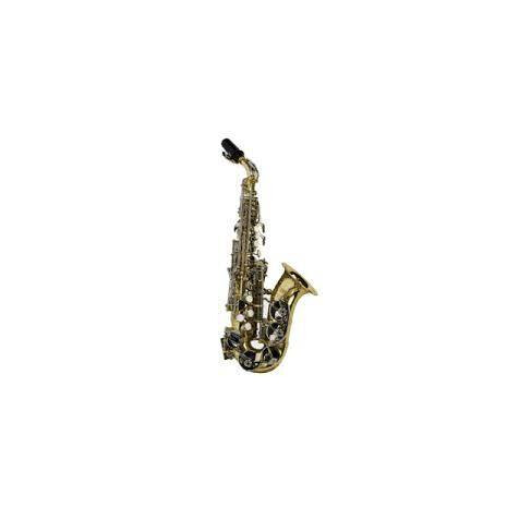 Saxofon Soprano Curvo Bb Combinado Lac-Niq 310L/N Century