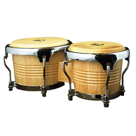 Bongos 7" Y 9" Natural Aro Cromado Rhythm Tech