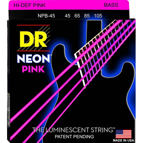 JUEGO DE CUERDAS P/BAJO ELECTRICO MEDIUM 45/105 NEON PINK DR