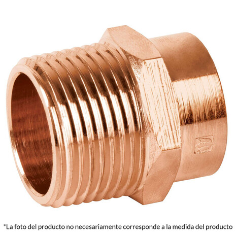 Conector de cobre, rosca exterior 2' Foset