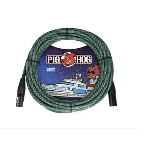 CABLE PARA MICROFONO TAHITIAN BLUE 6.10mt. XLR-XLR PIG HOG