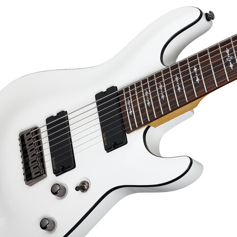 GUITARRA  ELECTRICA SCHECTER  OMEN-8 BLANCO VINTAGE, Color: Blanco Vintage, 4 image