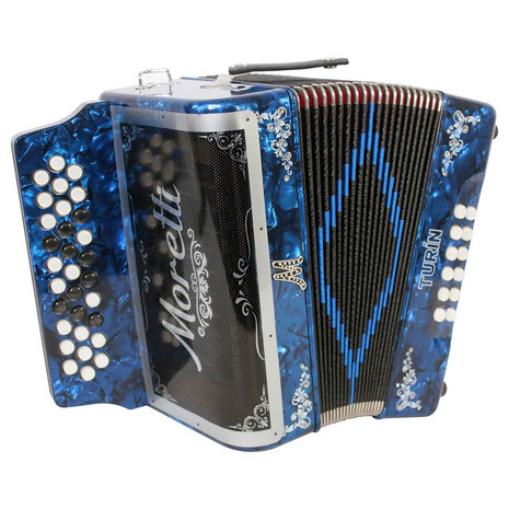 ACORDEON MORETTI BOT. MOD. TURIN GCF AZUL, Color: Azul, 2 image