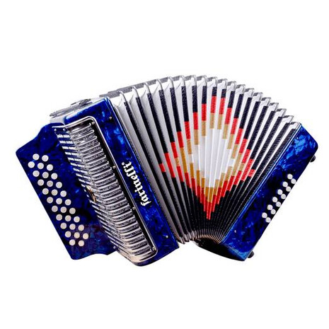 	ACORDEON BOTONES SOL AZUL PARRILLA METAL  3012 FARINELLI