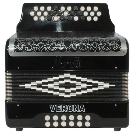 ACORDEON MORETTI BOT. MOD. VERONA GCF NEGRO, Color: Negro