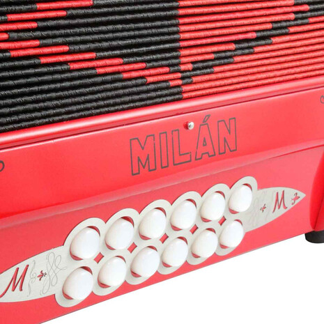 ACORDEON MORETTI BOT. MILAN 3-REG GCF ROJO, Color: Rojo, 10 image