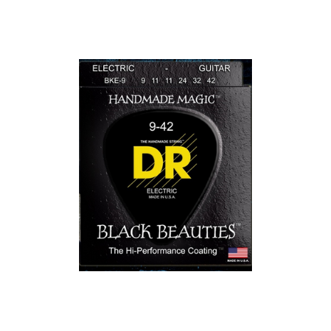 JUEGO DE CUERDAS PARA GUITARRA ELECTRICA LIGHT 9/42 BLACK BEAUTIES DR