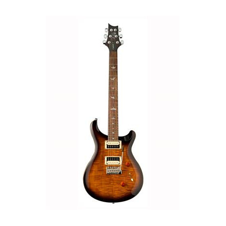 Guitarra Electrica SE Custom 24, Carved Maple top with Mahogany, 25" Black Gold Sunburst