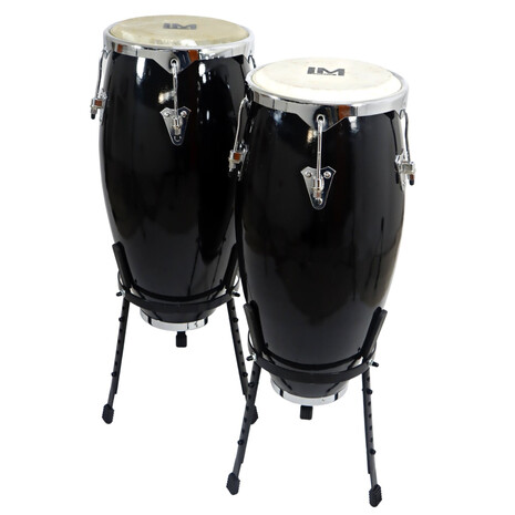 Congas LM Drums Negras de 10"y 11" de Fibra, Color: Negro, 2 image