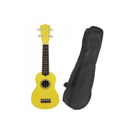 UKULELE SOPRANO AMARILLO CON FUNDA COPACABANA