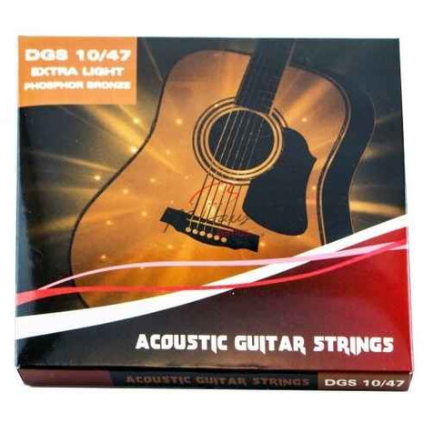 CUERDAS JUEGO PARA GUITARRA ACUSTICA-TEXANA 10/47 FOSFORO-BRONCE PEARL RIVER